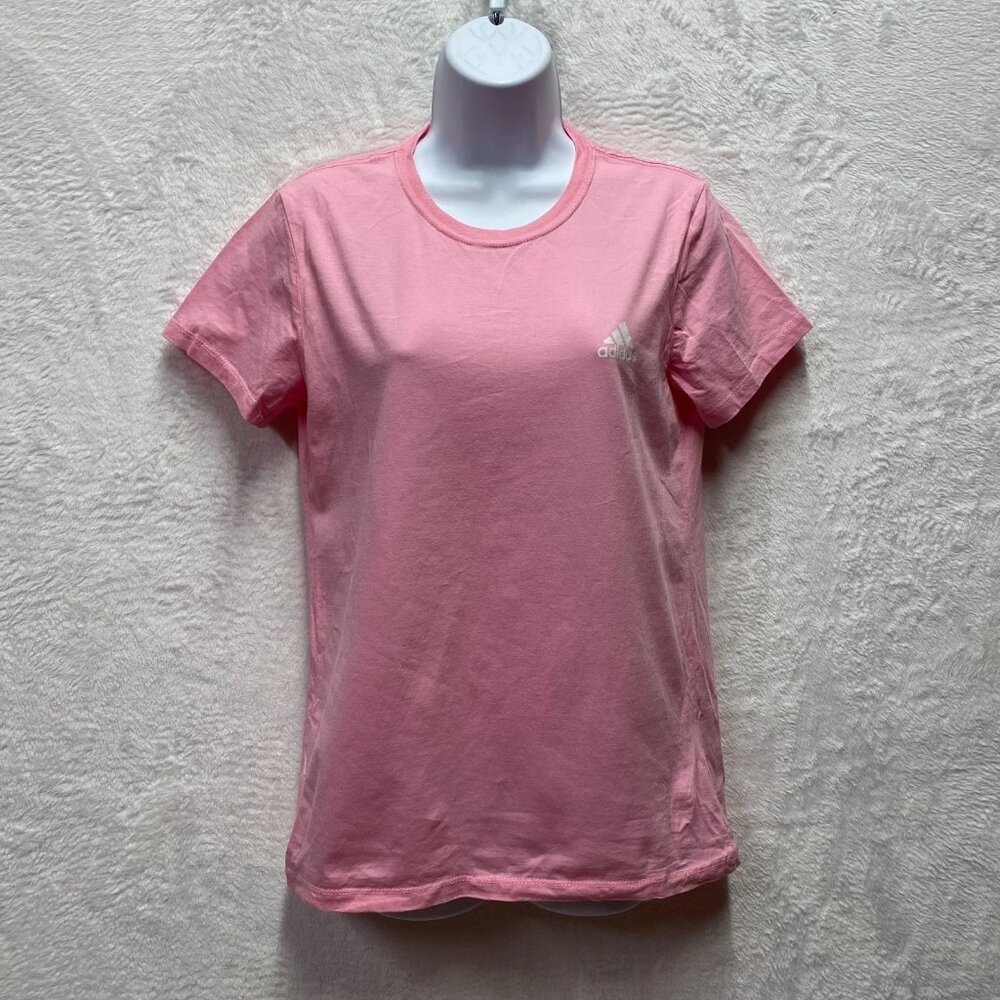 Adidas To Move Sport Golf T-Shirt Womens Medium Pink Cotton Crew Neck Pullover